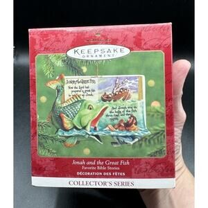 2000 Hallmark Favorite Bible Stories Jonah and the Great Fish Ornament New -28D